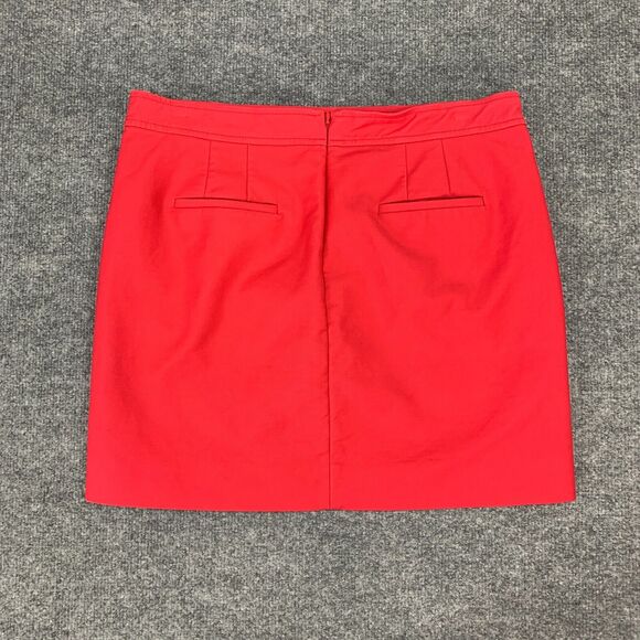 J Crew Postage Stamp Sailor Mini Skirt Women 8 Watermelon Lined Nautical Buttons - Picture 3 of 12